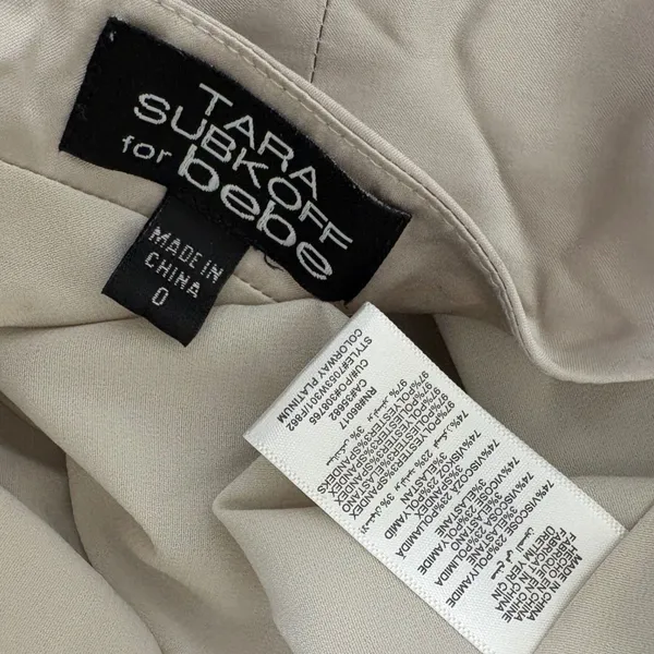 Tara Subkoff for Bebe Platinum‎ Satin Rhinestone Bow Maxi Gown Dress 0 Prom Hoco - Image 10