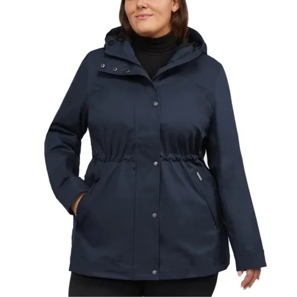 Hunter Women’s Wind & Water Resistant 100% Cotton Raincoat Hooded Jacket Size XS - Image 3