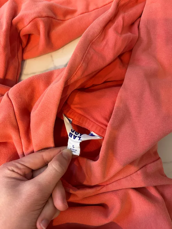 JoyLab Cropped Orange/Pink Hoodie - Image 7