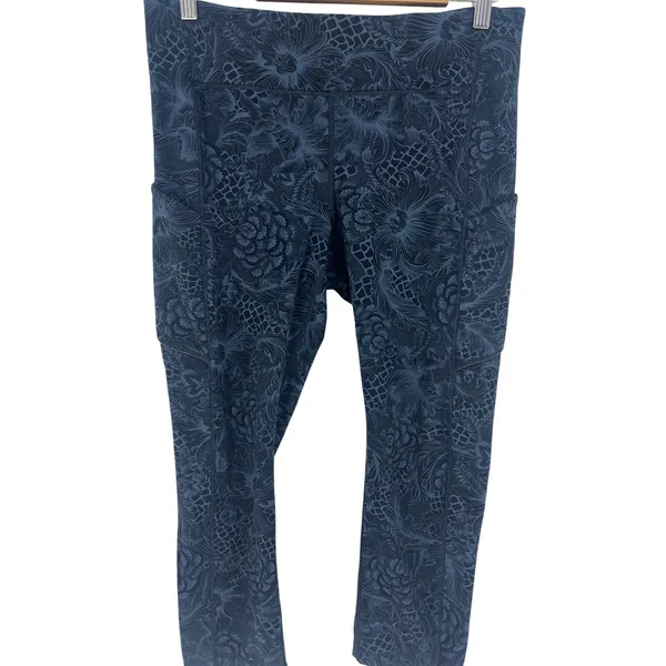 Lululemon Speed Up Crop 21 Luxtreme Mach Blue Black 10‎ - Image 4