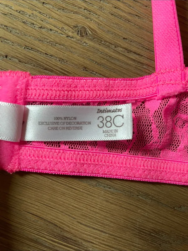 SO Hot Pink Lace Push-Up Bra Size 38C NWT - Image 12