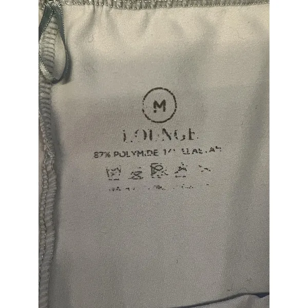 Lounge Leggings Womens Medium White Logo Waist Stretch Ankle Pants Gym Athletic - Image 7