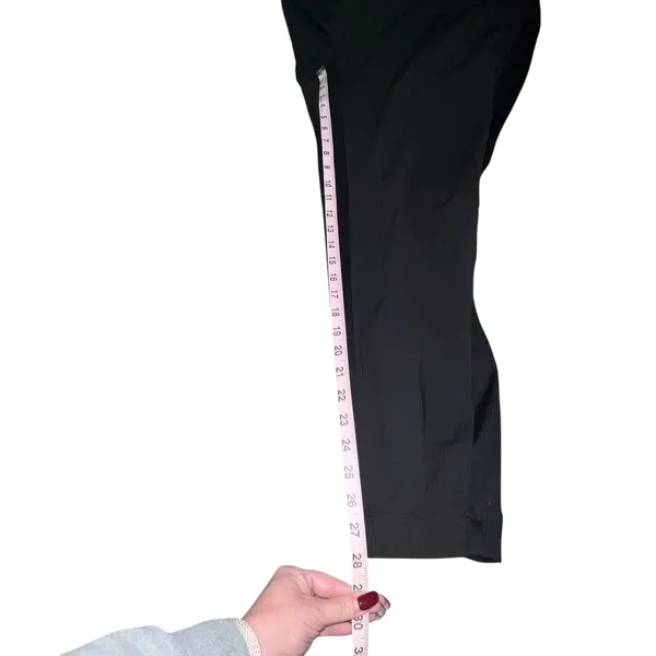 Athleta Womens‎ Textured Brooklyn Jogger Pants Size 16 Black Side Stripe Nylon - Image 10