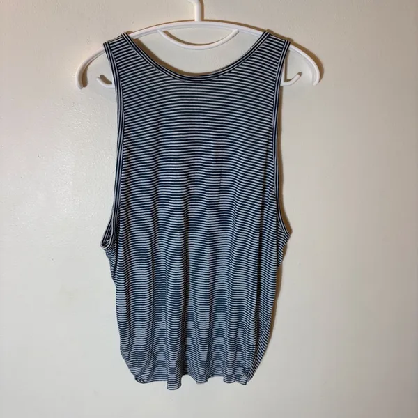 WE THE FREE Striped Tank Top XS‎ Navy White Sleeveless Casual Basic - Image 6