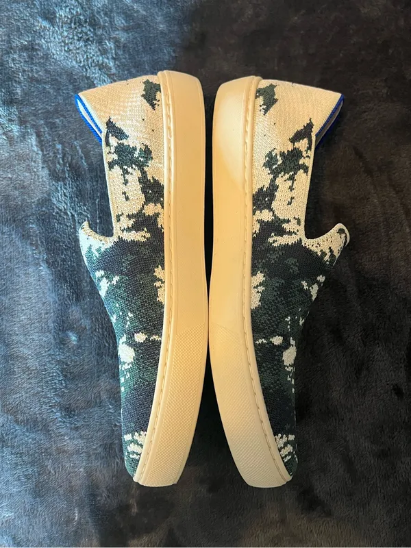 Rothy’s Slip-on Sneakers Sea Green Shibori 8.5 - Image 4