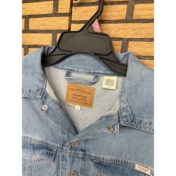Levi Strauss & Co Denim Crop Jacket‎ Size Small Blue - Image 3