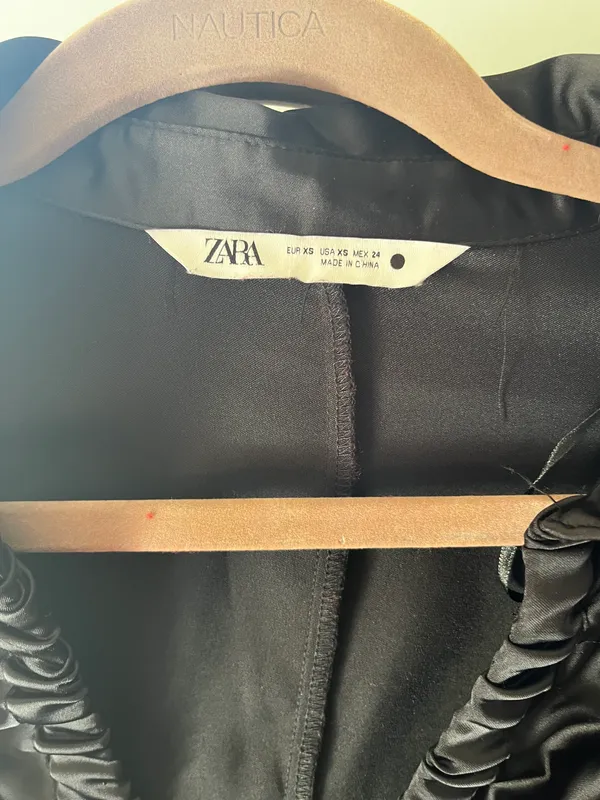 Satin Black Blouse Size XS - Image 3
