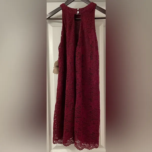 Altar’d State Halter Dress, Burgundy Size Small - Image 6