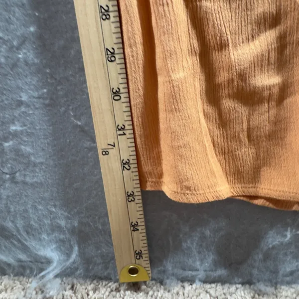 1791 | NWT Rewash Crochet Waist Boho Walk Thru Wide Leg Pants Orange Womens S - Image 4
