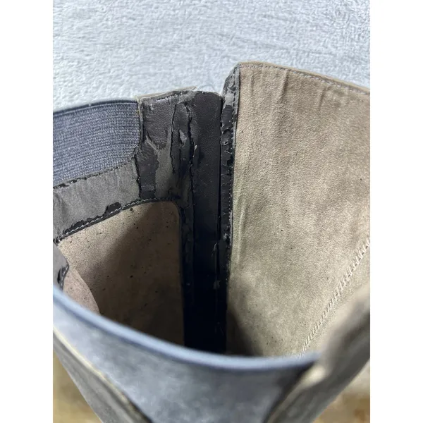 Lucky Brand Distressed Women's 10W Leather Ostrand Riding Boots Gray Mid Calf - Image 10