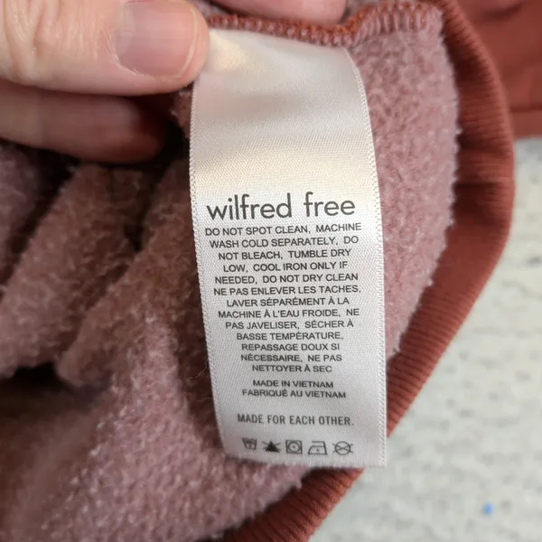 Wilfred Free Aritzia Rosewood Organic Cotton Pullover Hoodie Sweatshirt Size 2 - Image 5
