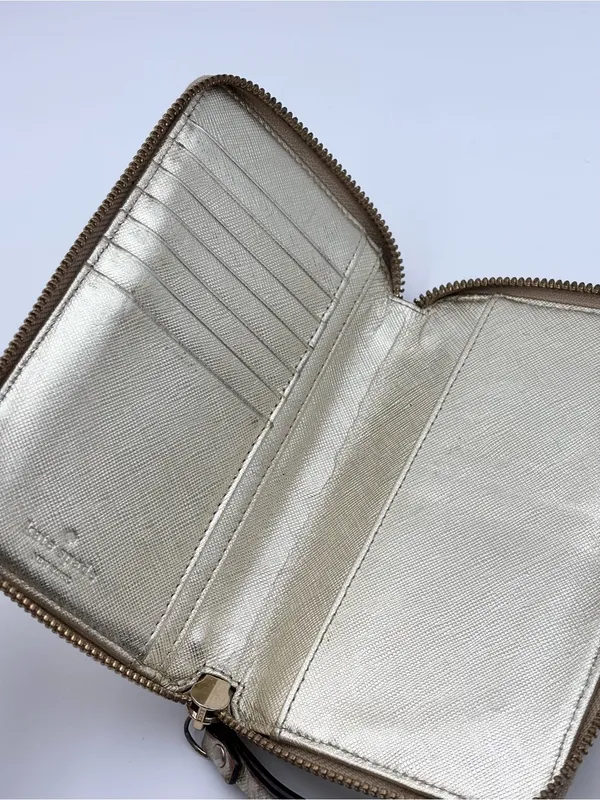 kate spade‎ Metallic Gold Zip Wristlet Wallet - Image 4