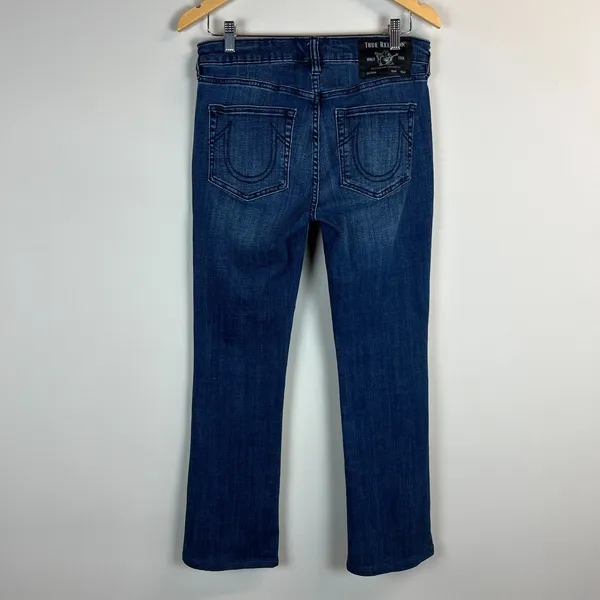 True Religion Jeans Womens 30 Becca Mid Rise Bootcut Dark Wash Stretch‎ Denim - Image 5