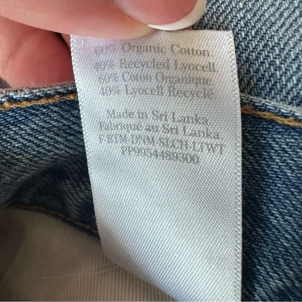 Everlane Summer Slouch Jeans Button Fly Relaxed Straight Women’s 25 Light Wash - Image 11