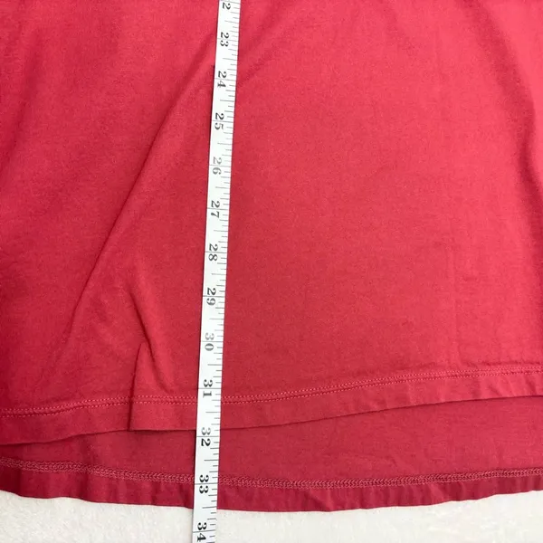 Uniqlo Short Sleeve Tunic Cotton Dress‎ With pockets - Brick Red size L - Image 7