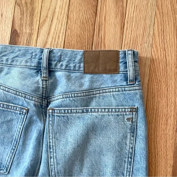 Madewell Jeans Womens 26 Blue 90s Straight High Rise Light Wash Distressed - Image 9