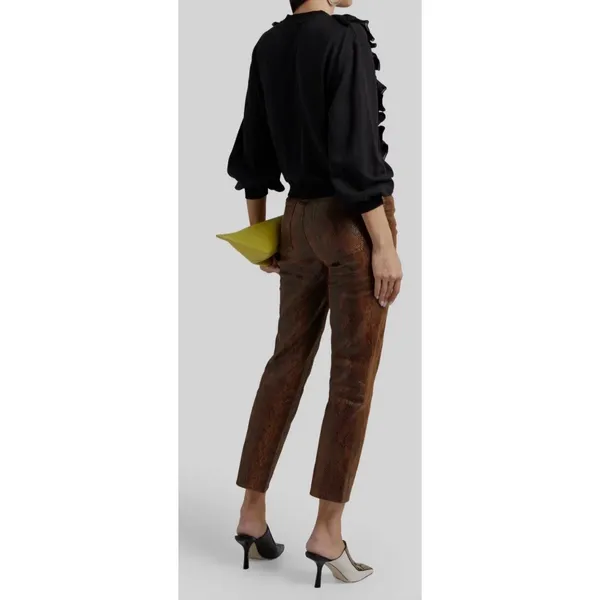 Alice + Olivia Carrie Ruffle Sweatshirt‎ Sweater Black XS - Image 8