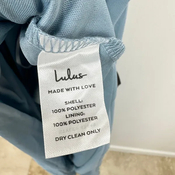 Lulus Heavenly Hues Light Blue Maxi Dress Chiffon Bridesmaid Formal Small NWT - Image 9