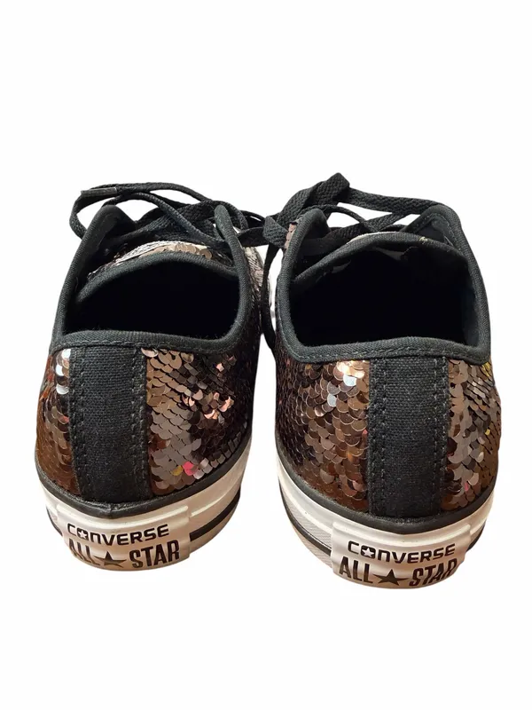 Converse Chuck Taylor All Star Sequin Sneakers Women’s 8 Gunmetal Black - Image 7