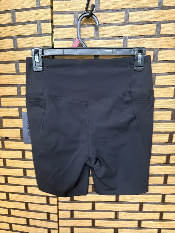 Athletic works black bike shorts size small - Image 2