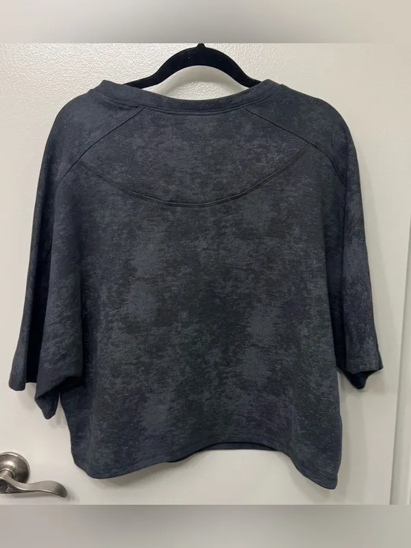 NWT Anthropologie Daily Practice Washed Short Sleeve Sweatshirt - Image 3