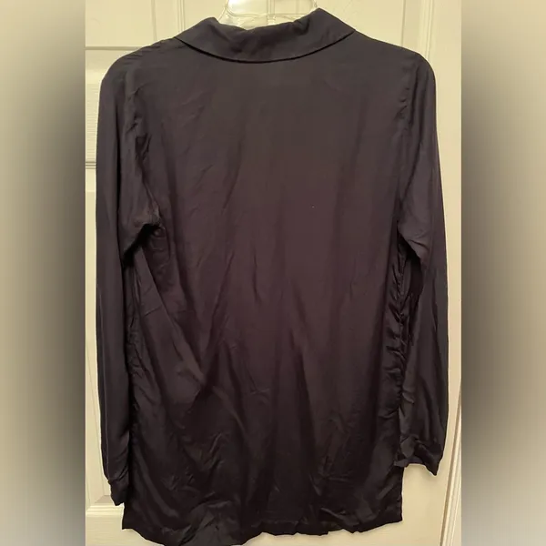 Neu Nomads Women's Casual Black Satin Feel Three Pocket Relaxed Blazer‎ Size XS - Image 4