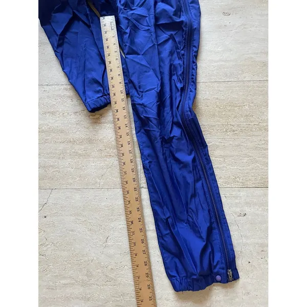 Vintage Patagonia women Blue Waterproof windbreaker Track Pants w Side Zippers M - Image 3