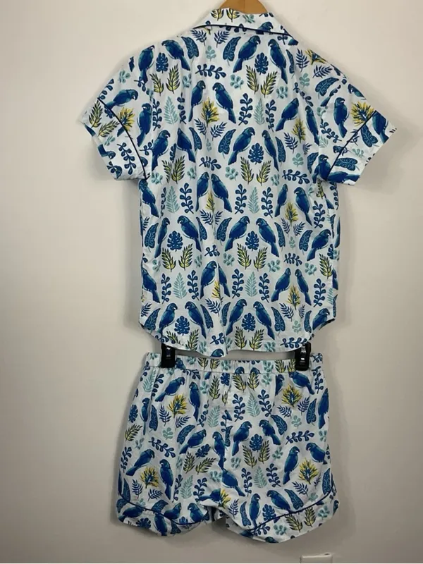 Denise Rae Parrot Print Shorts Sleep Set Womens Size XS - Image 4