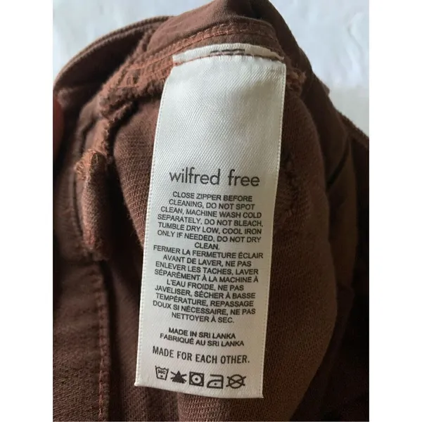 Wilfred Free wide leg baggy pants brown women's size 0 - Image 4