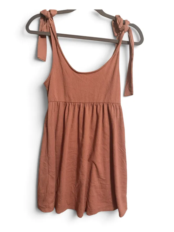 Wild Fable Terracotta Tie Shoulder Babydoll Mini Dress - Image 3