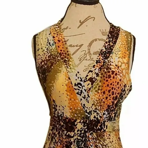 Madmazelle Dress Size XS Womens Animal Print Watercolor Artsy - Image 4