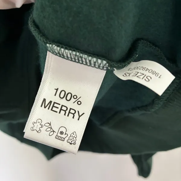 Wallflower Green Christmas Sweatshirt Bad Elf Pullover Gift NWT Juniors XS - Image 6