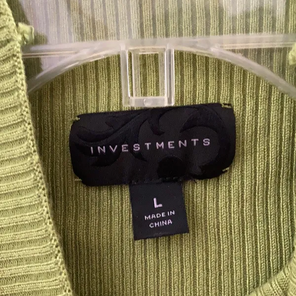 FINAL MARKDOWN Investments ribbed sleeveless top large - Image 4