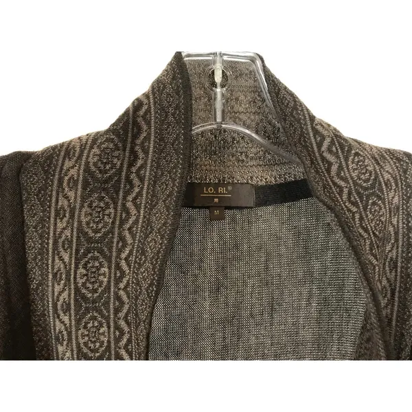 Womens Size Medium LO. RI. Made in Italy Wool Blend Longline Cardigan Sweater - Image 2
