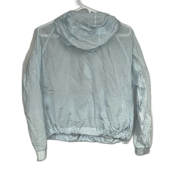 Adidas Woman’s Cropped Wind.rdy Sheer Packable Windbreaker Lite Blue Size XS - Image 4