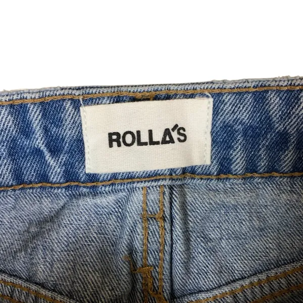 Rollas Classic Straight Jeans Light Wash High‎ Rise Regular Fit 24 Vintage - Image 3