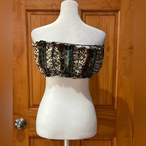 Amable Floral Bandeau Top Large Brown - Image 2