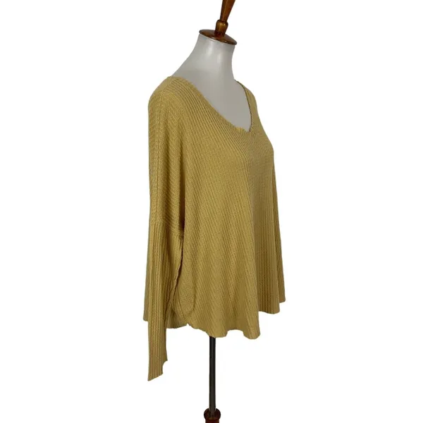 Lulus Basics Yellow Top Medium Long‎ Sleeve Cozy Essential - Image 2