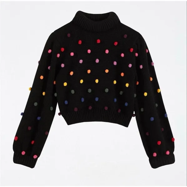 Farm Rio Rainbow Dots Sweater Size XS - Image 2