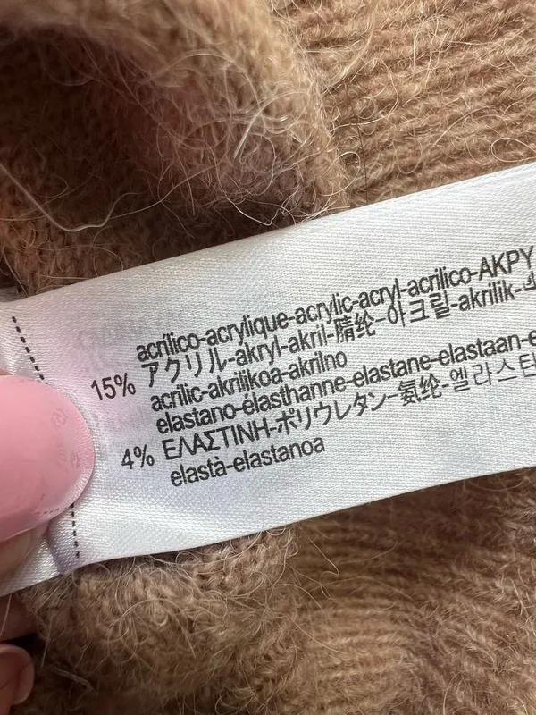 Zara Women's NWT Alpaca and Wool Blend Brown Crew Neck Sweater Size Medium - Image 11