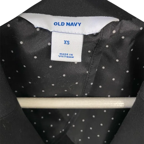 Old Navy Classic Ponte Knit Blazer Black XS One Button Dark Academia Preppy NWT - Image 5