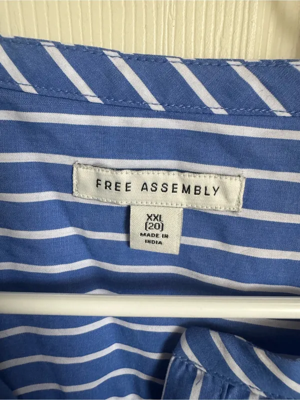 Free Assembly Striped Dress Blue Size XXL - Image 4