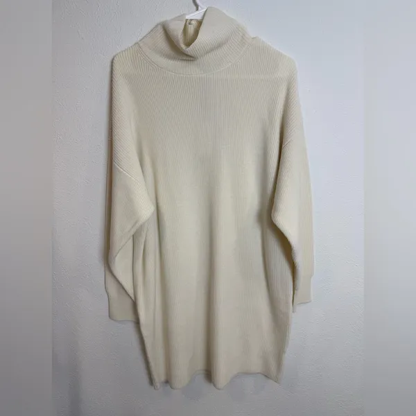 Aritzia Babaton Maclean Merino Wool Ribbed Sweater Dress NWT Size S - Image 4