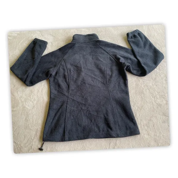 Columbia Women's Gray Full Zip Fleece Jacket M Soft Outdoor Hiking Coat - Image 4