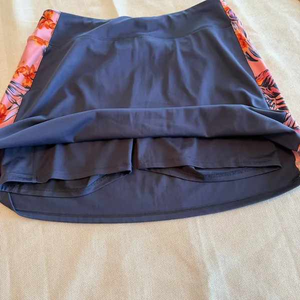 Tommy Bahama Golf Skort Womens M Navy Pink Floral Athletic Stretch Tennis - Image 3