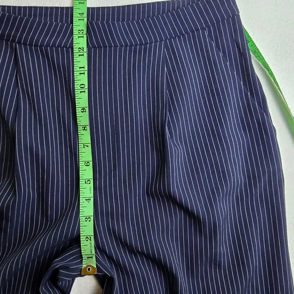 Princess Polly NWT Navy Pinstripe Wide Leg Pants High‎ Waisted Trousers Size 10 - Image 9
