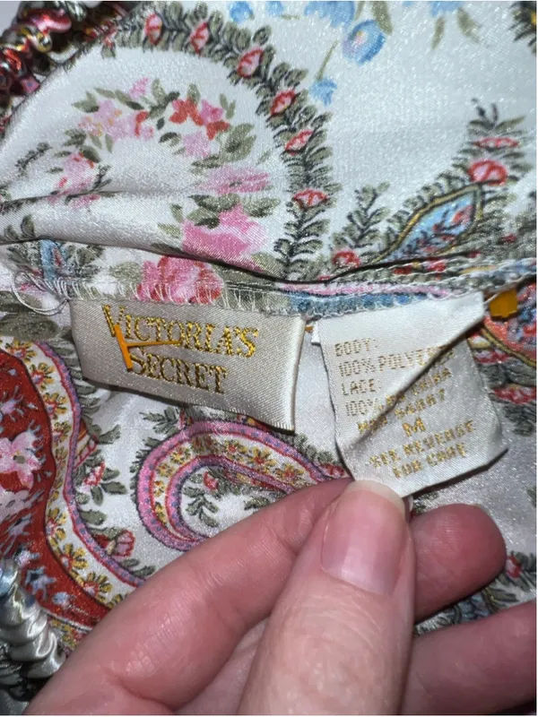 Victoria's Secret Floral Paisley Pajama Pants Size M White Pink - Image 5