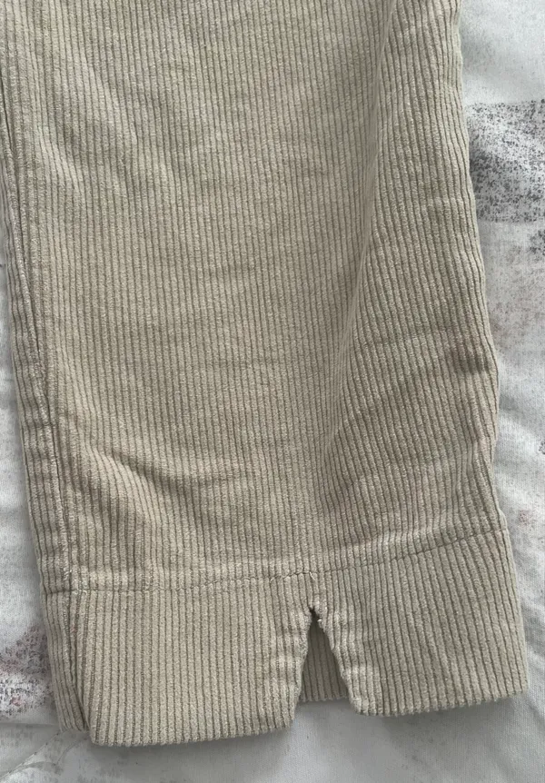 Corduroy Beige Ivory Bootcut Pants, one size - Image 15