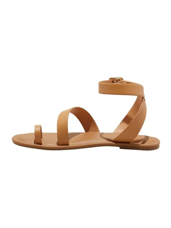 Universal Thread Womens Sol Toe Loop Ankle Strap Sandals 92609426 Tan Brown 6M - Image 10