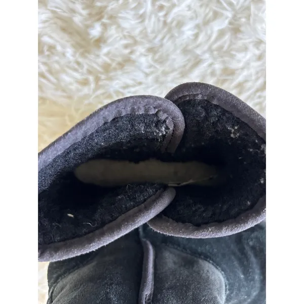 UGG Australia Black Suede Leather Ankle Boots Women's Comfy Winter Shoes‎ 7 - Image 7